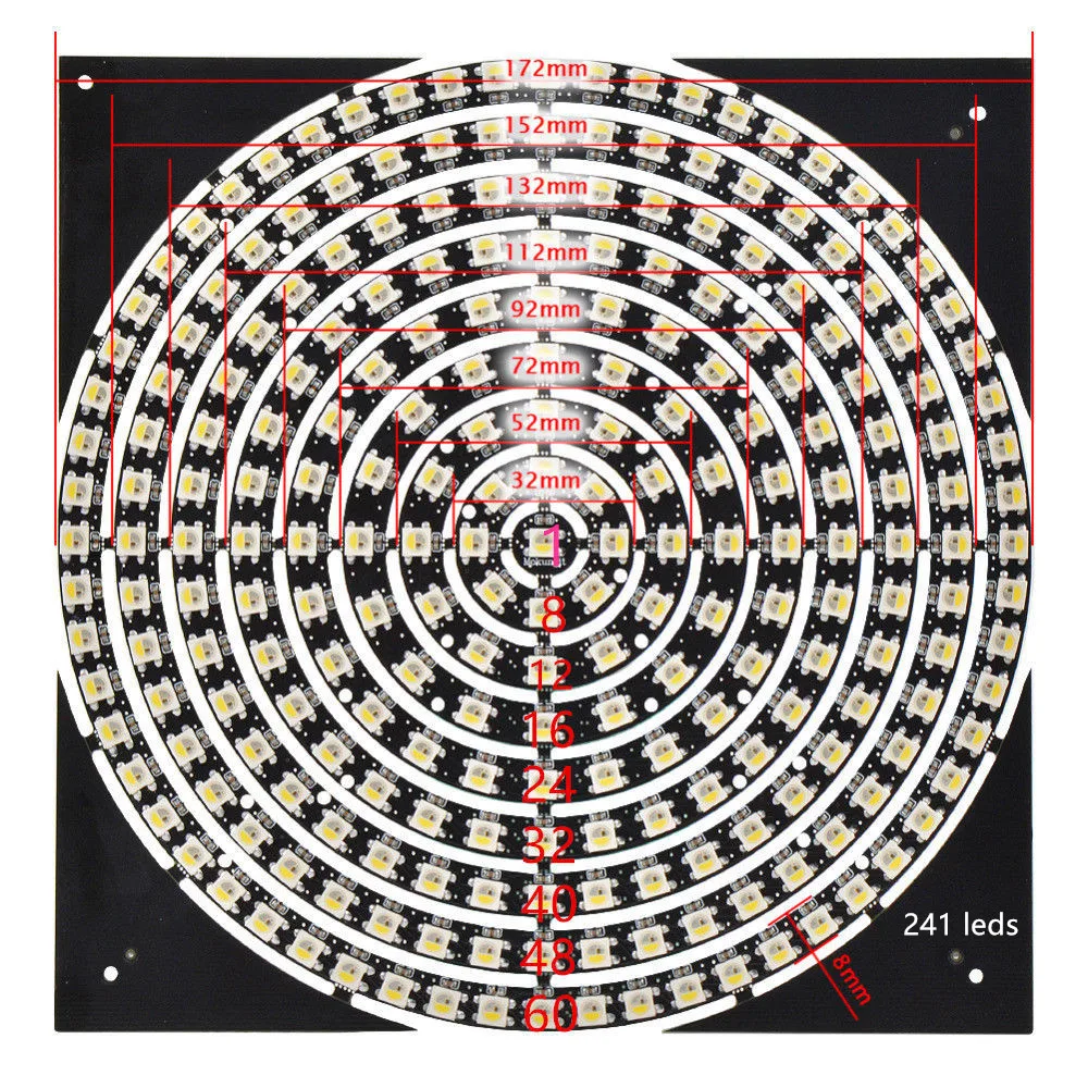 Светодиодный кольцевой светильник Mokungit s SK6812 RGBW RGBWW SMD 2700 6500K светодиодный 1 8 12 16 24 32