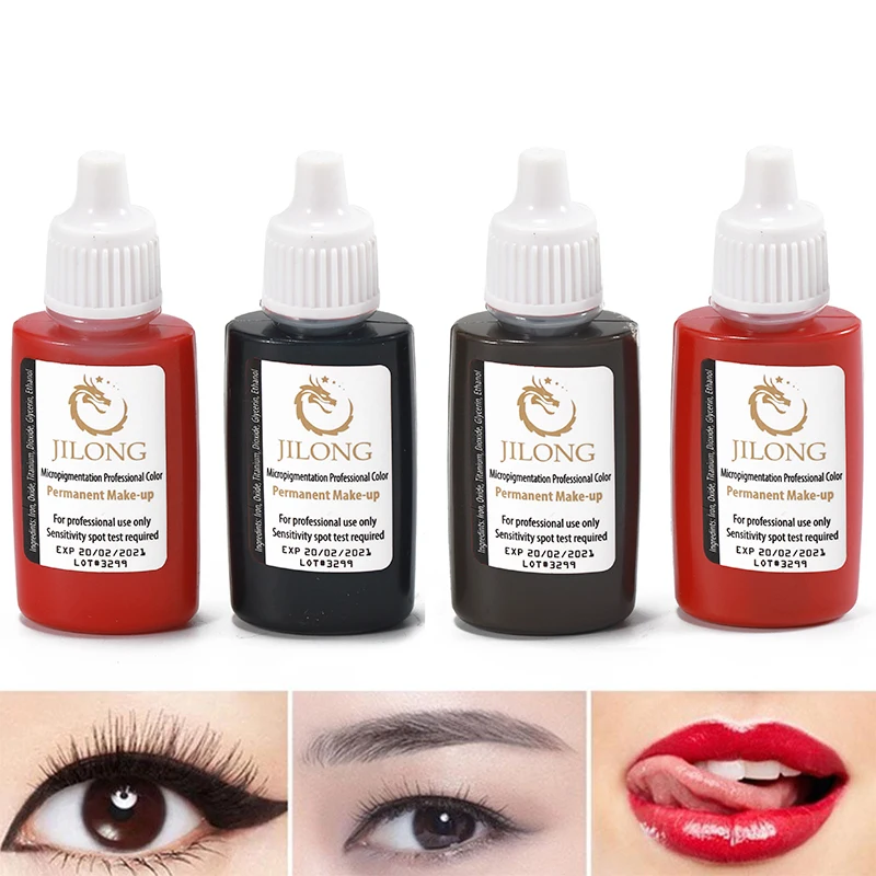 Tattoo Permanent Makeup Pigment Eyebrow Inks Lips Eye Line Tattoo Color Microblading Pigment Body Art Beauty Tool Supplies Set