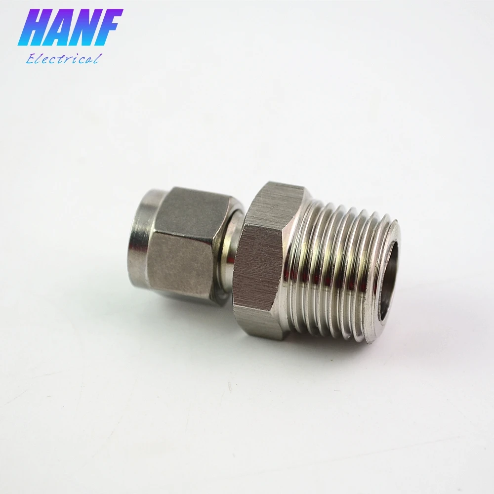 1 шт. нержавеющая сталь SS304 BSP 1/2 &quot наружная резьба 8 мм O.D Двойные наконечники