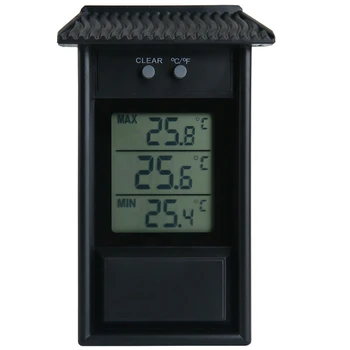 

Garden Waterproof Thermometer Memory Thermometer Outdoor Window Thermometer Refrigerator Thermometer Black