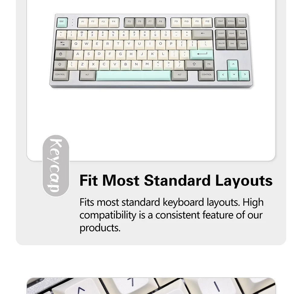 WM-Elegant Dye Sub Keycap para teclado, PBT