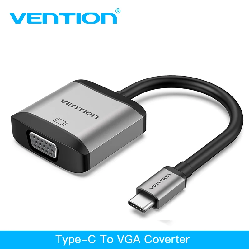 Vention USB C VGA адаптер Type c для 1080P 60 Гц Женский Для MacBook Pro ChromeBook Huawei Mate 10