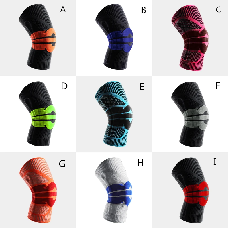 Silicone Full Knee Brace Strap Pat ella Medial Support Strong Meniscus Compression Protection Sport Pads Running Basket 1 Piece knee brace