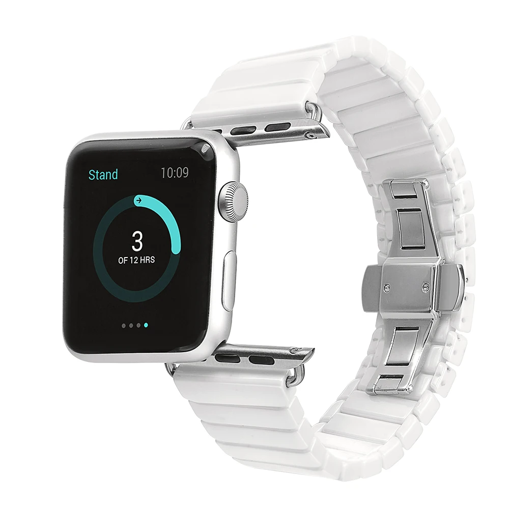 Керамический ремешок высокого качества для Apple Watch series 3 2 1 42 мм 38 браслет iwatch 5 4 40 44