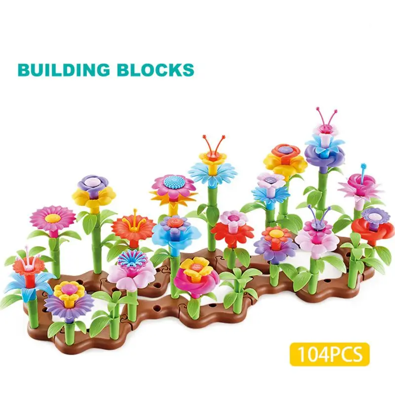 

Flower Garden Building Toys - Build a Bouquet Floral Arrangement Playset