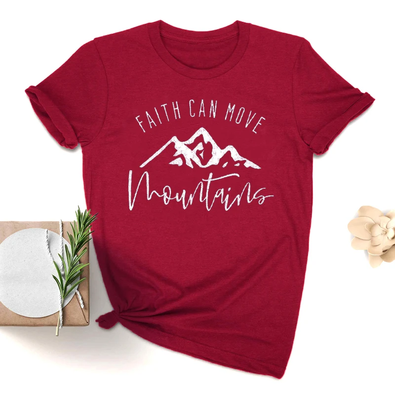 Футболка Faith Can Move HORUS стих из Христианской Библии гранж футболки tumblr хлопок религиозная одежда Графический винтажный Цитата Топы