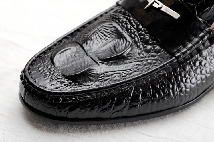 Новые летние модные лоферы из натуральной кожи, Мужская обувь из крокодиловой кожи, Классическая Мужская Свадебная офисная Мужская обувь для вождения
