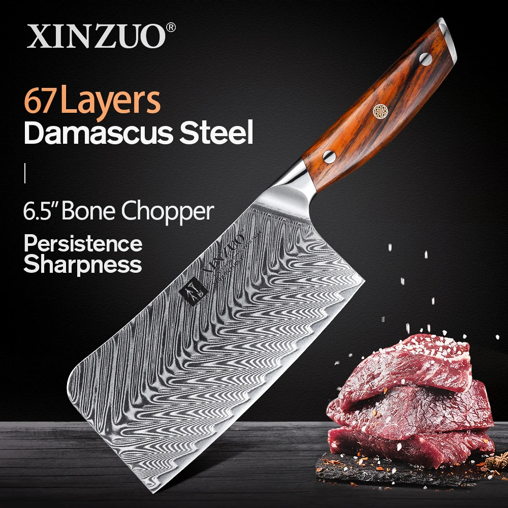 XINZUO 6 5 &quotкостяной нож высокоуглеродистая Дамасская сталь кухонный