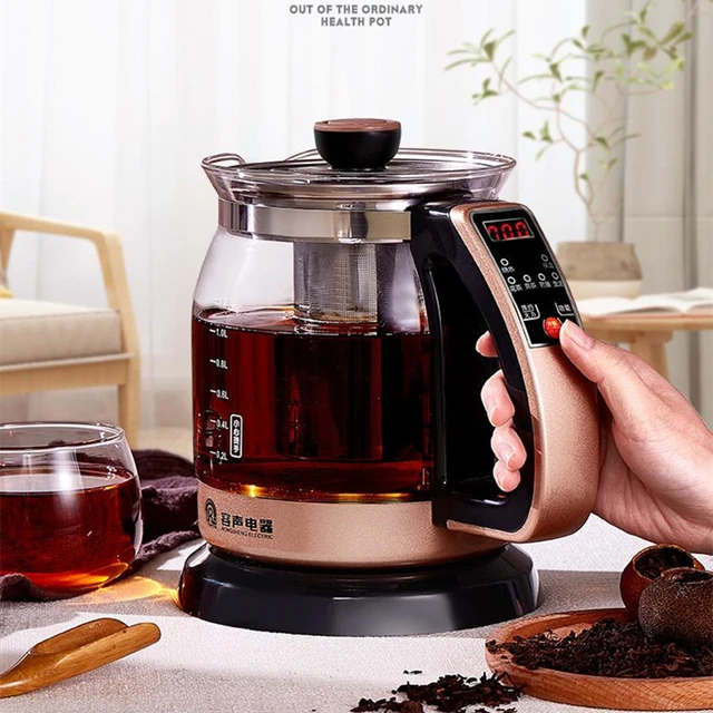 1L Electric Kettle Tea Maker Health Preseving Pot Glass Tea Infuser Pot  Automatic Keep Warm Water Kettle with Filter 220V - AliExpress