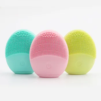 

Electric Facial Cleansing Brush Silicone Sonic Vibration Mini Cleaner Deep Pore Cleaning Cannot Charging Massage Facial Cleanser