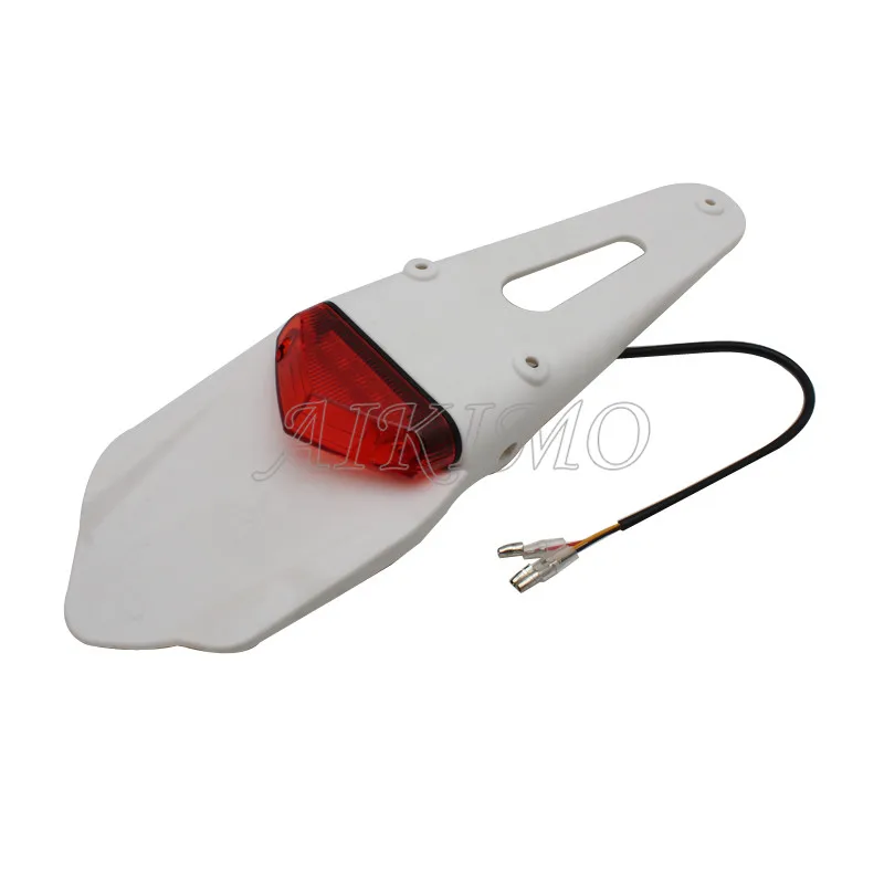 Motorcycle Universal 12V LED Taillight Brake Lamp With Rear Fender License Plate Bracket Holder for Enduro Off-Road Bike motorcycle license plate holder motorcycle taillight