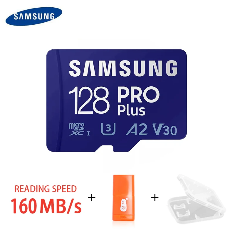 standard sd card New Samsung Memory Card PRO Plus MicroSD TF 128GB 256GB 512gb 160MB/s C10 U3 V30 Micro SD SDXC 4K Video Phone biggest sd card Memory Cards