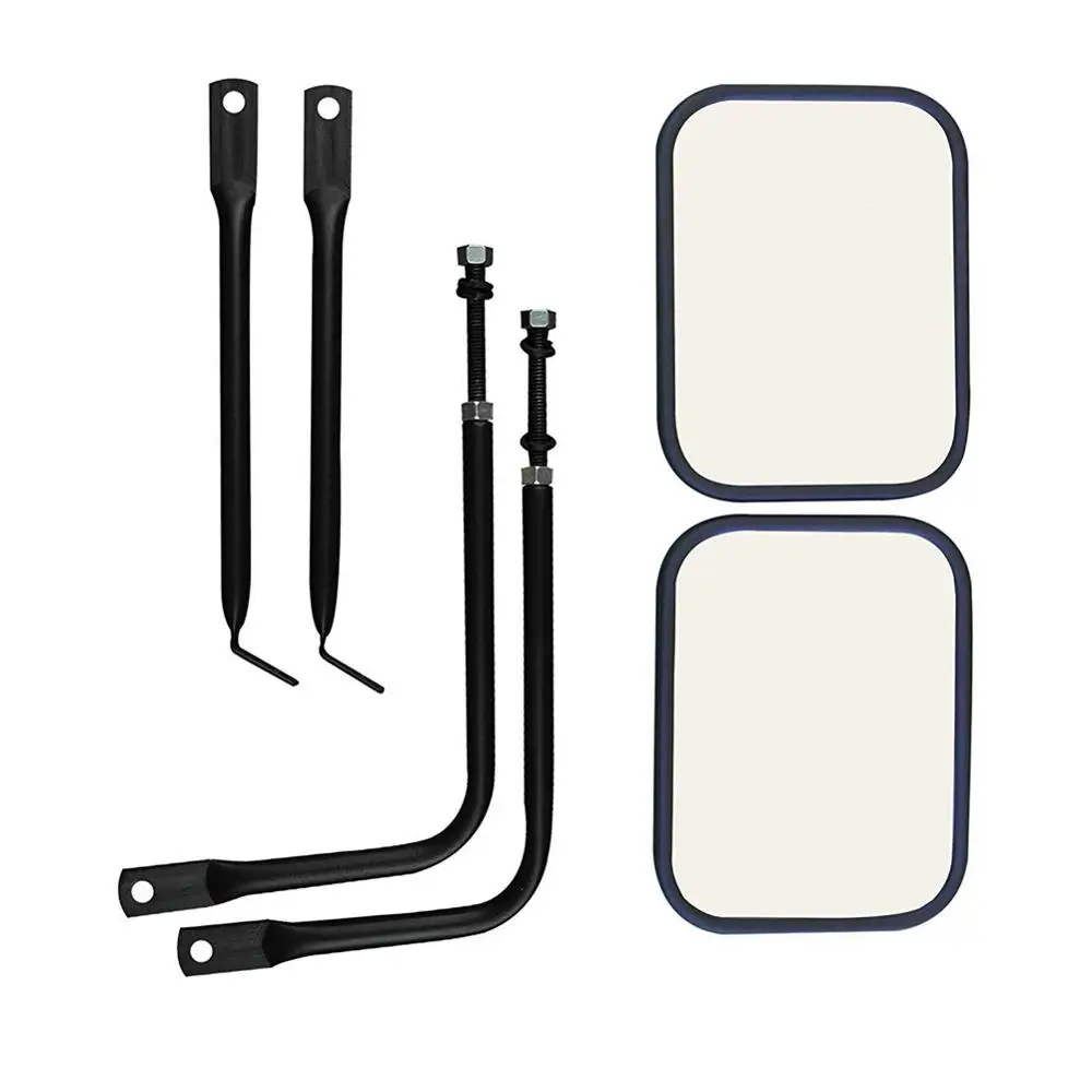 

ForCIBO Jeep Wrangler CJ YJ TJ JK JL Car Side Mirrors Square Doorless Rear View Mirrors Easy To Install