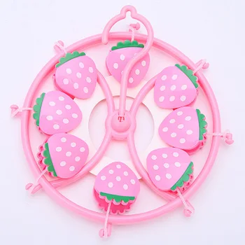 

Japanese Style Cartoon Children Plastic Drying Rack Candy-colored Animal Strawberry Frog Baby Clothes Socks Small Drying Rack
