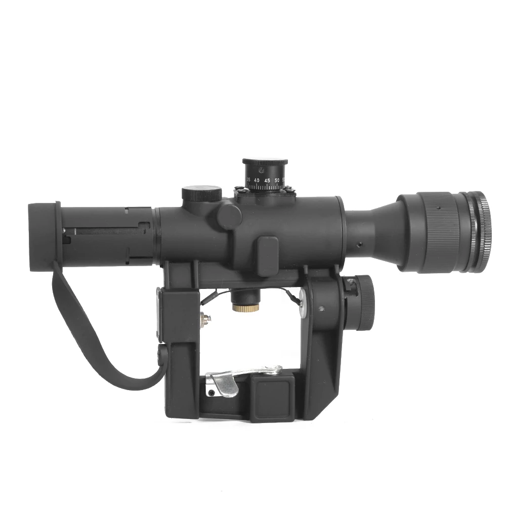 Tactical Red Illuminated 4x26 Dragunov SVD Scope - PSO-1 Type Riflescope for AK Sniper Rifles - Ideal for Hunting image 2