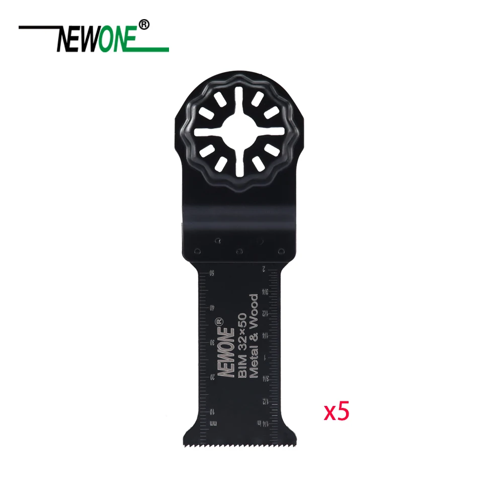 32x50 5pcs NEWONE Starlock 32*40 мм/32*50 удлиненные биметаллические пилы BIM подходят для мощных осциллирующих инструментов для дерева, резки металла, удаления гвоздей - Цвет: 32x50 5pcs