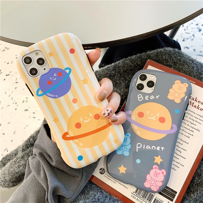 

Creative Planet Mobile Shell for IPHONE 6 6s 7 8 PLUS X XR XS MAX 11 11PRO Case Waist Mobile Phone Shatter-resistant Back Cover