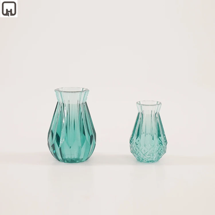 1:12 мини-модель куклы дом просвечивает и красивая ваза - Цвет: Pine green
