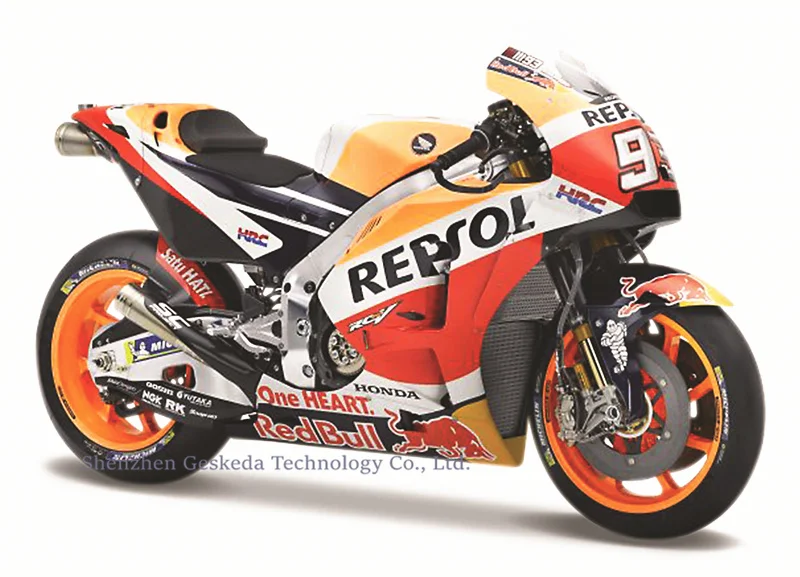 Maisto 1:18 Yamaha Заводская гоночная команда NO: 46 оригинальная Авторизованная модель мотоцикла из сплава игрушка автомобиль коллекция подарков - Цвет: Серый