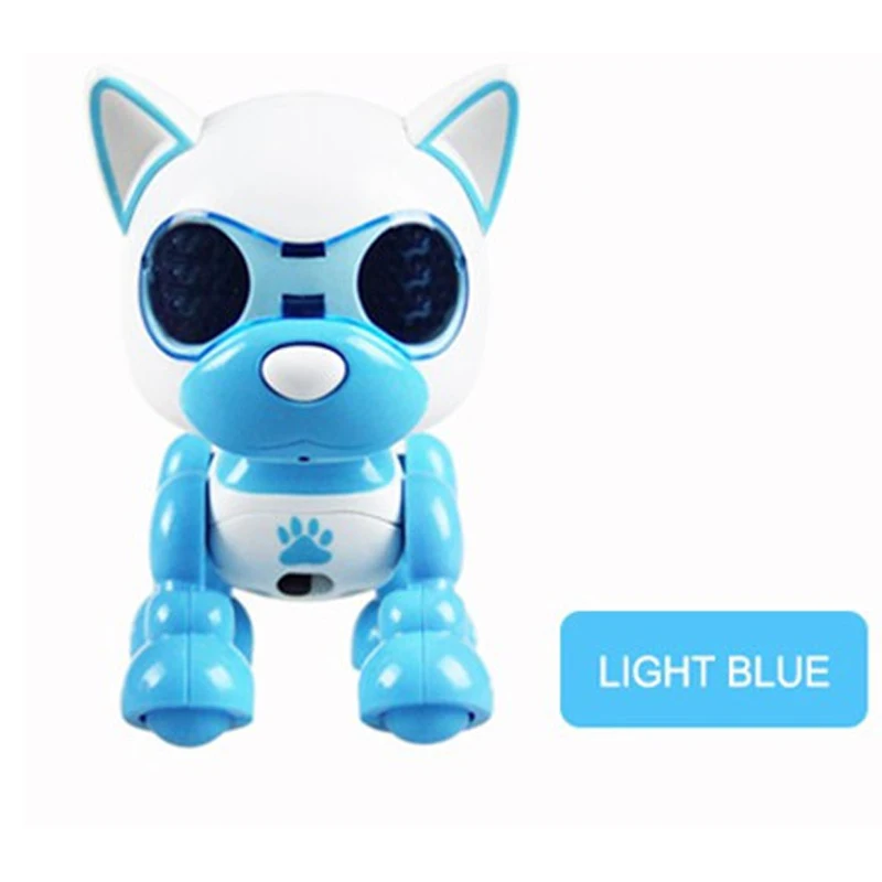Электронные питомцы игрушки Дети умная собака nductive сенсорный щенок Интеллектуальный робот взаимодействие Забавный playmate звук Гибкая запись - Цвет: blue