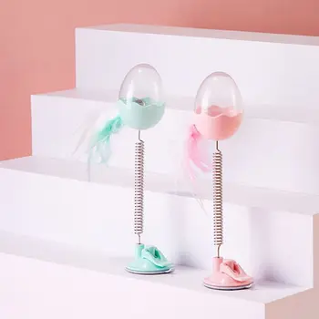 

Pet Feeder Toy With Spring Wand For Cats Sucker Kitten Food Dispenser Puzzle Toy