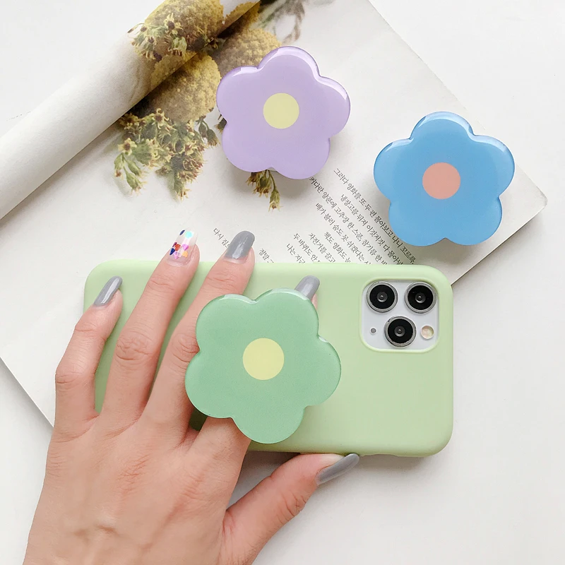 New Epoxy Resin Universal Fresh And Lovely Flowers Foldable Grip Tok Bracket Mobile Phone Ring Bracket Mobile Phone Accessories