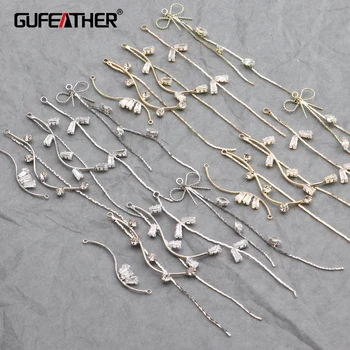 

GUFEATHER M577,jewelry making,jewelry findings,diy Zircon,copper plated gold,stable quality,korean chain,diy earrings,10pcs/lot