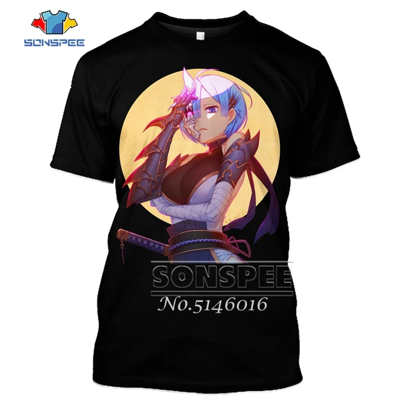 SONSPEE, 3D принт, аниме, Harajuku Re: zero, Твин Рам Рем, косплей, футболка, мужская, повседневная, летняя, унисекс, короткий рукав, футболки, топы, t445