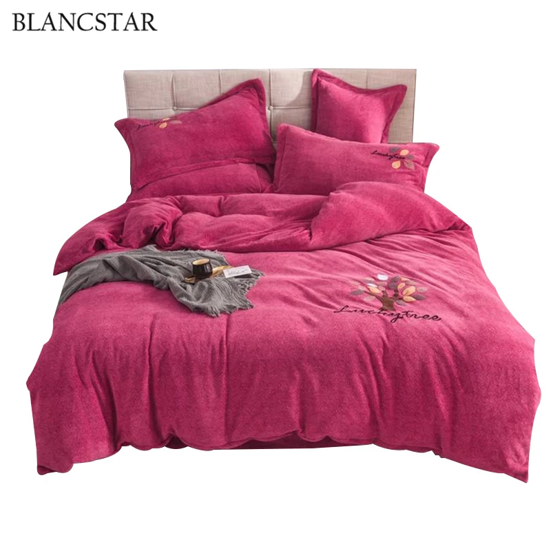 

Blancstar Bedding Sets 3D Embroidery Lucky Tree Bed Linen Stitch Bedding Set Comforter Bedding Set Comfort Q035