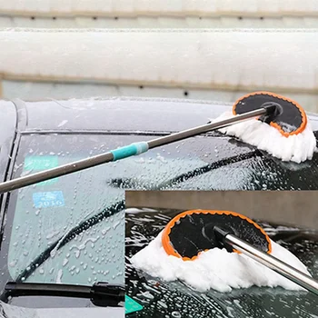 

Car Adjustable Telescopic Wiping Soft Milk Silk Mop Cleaning Wash Brush Tool
