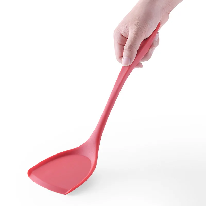 High-temperature Resistant One-piece All Edges Included Silica Gel Pot Non-stick Pot Shovel Cooking Spatula Silica Gel Kitchen W