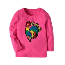 Детская Весенняя футболка с длинными рукавами и рисунком животных Детская куртка универсальная рубашка с длинными рукавами и вырезом лодочкой