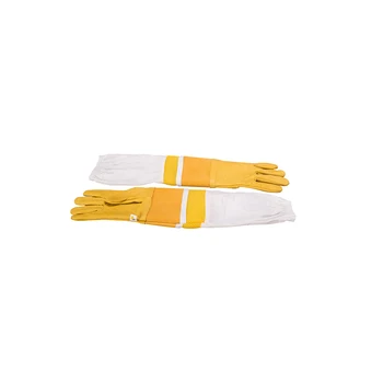 

Beekeeper Prevent Gloves Protective Sleeves Ventilated Professional Anti Bee for Apiculture Beekeeper Beehive Yellow