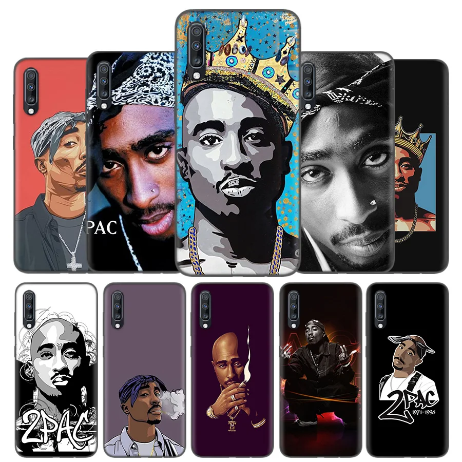 

Silicone Case Cover For Samsung Galaxy A50 A80 A70 A40 A30 A20 A20e A10 A9 A8 A7 A6 Note 8 9 10 Plus 2018 5G 2pac tupac Crown 2