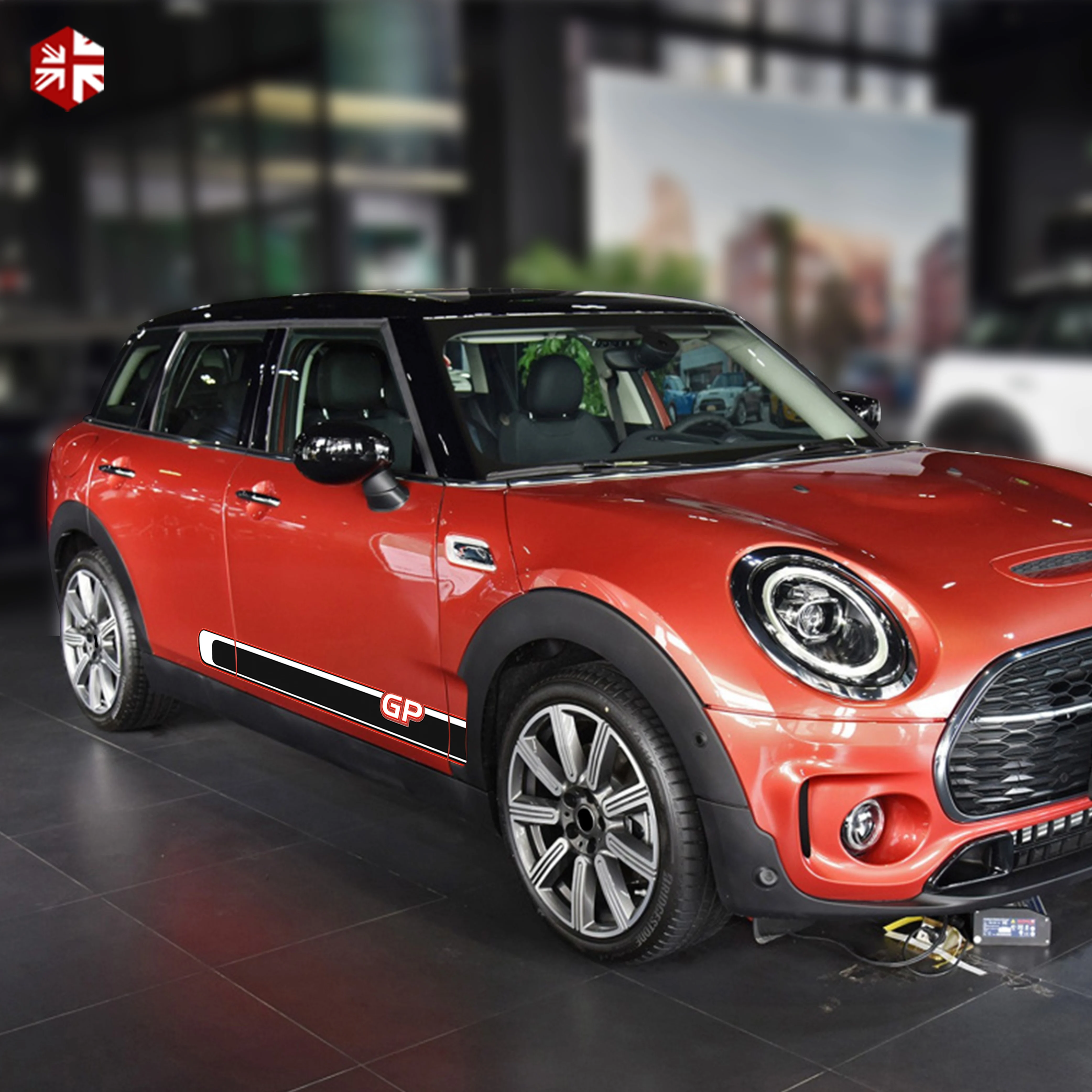2 шт боковые полосы наклейки мини GP стиль тела наклейка для MINI Cooper S Clubman F54 внешние аксессуары