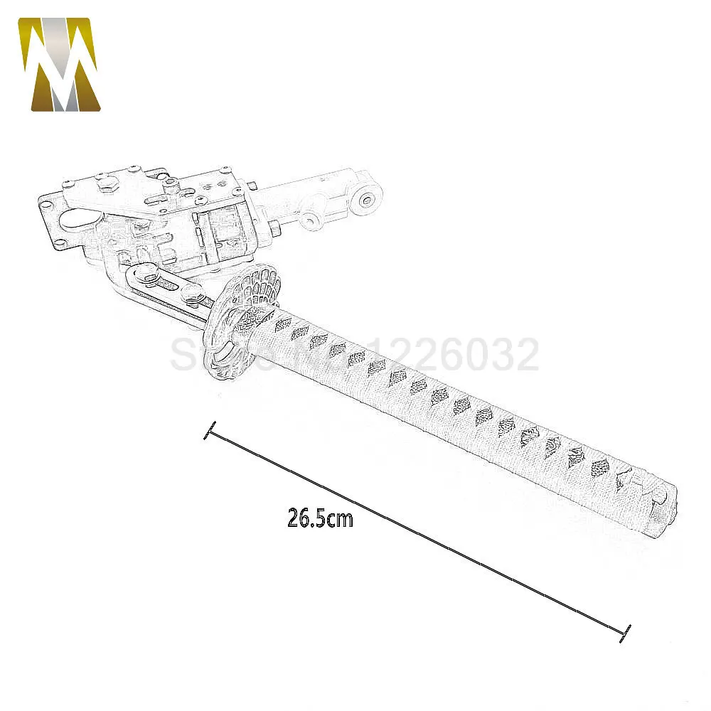265mm JDM Drifting Hydraulic Handbrake Samurai Sword Handle Red +Black
