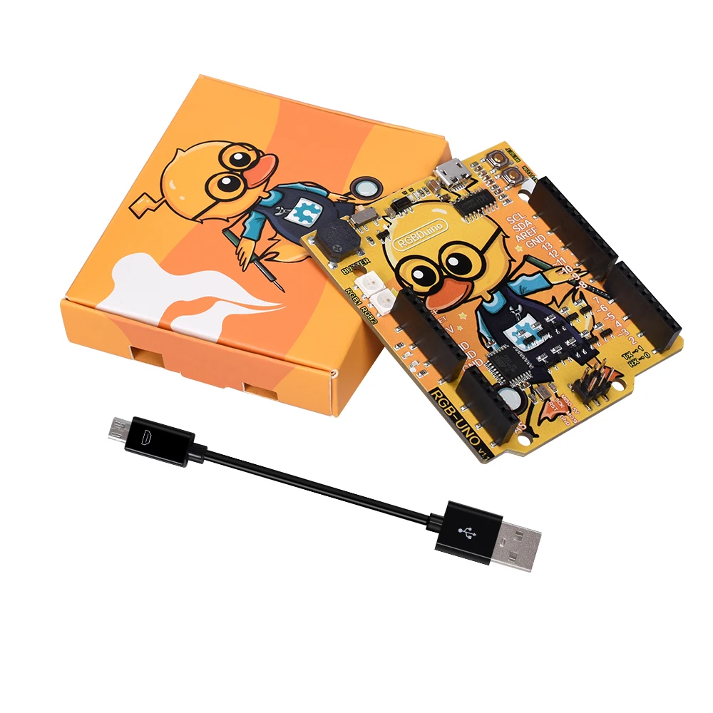 Details about   RGBDuino UNO V1.1 Geek Duck Development Board ATmega328P CH340C Micro USB Vs UN 