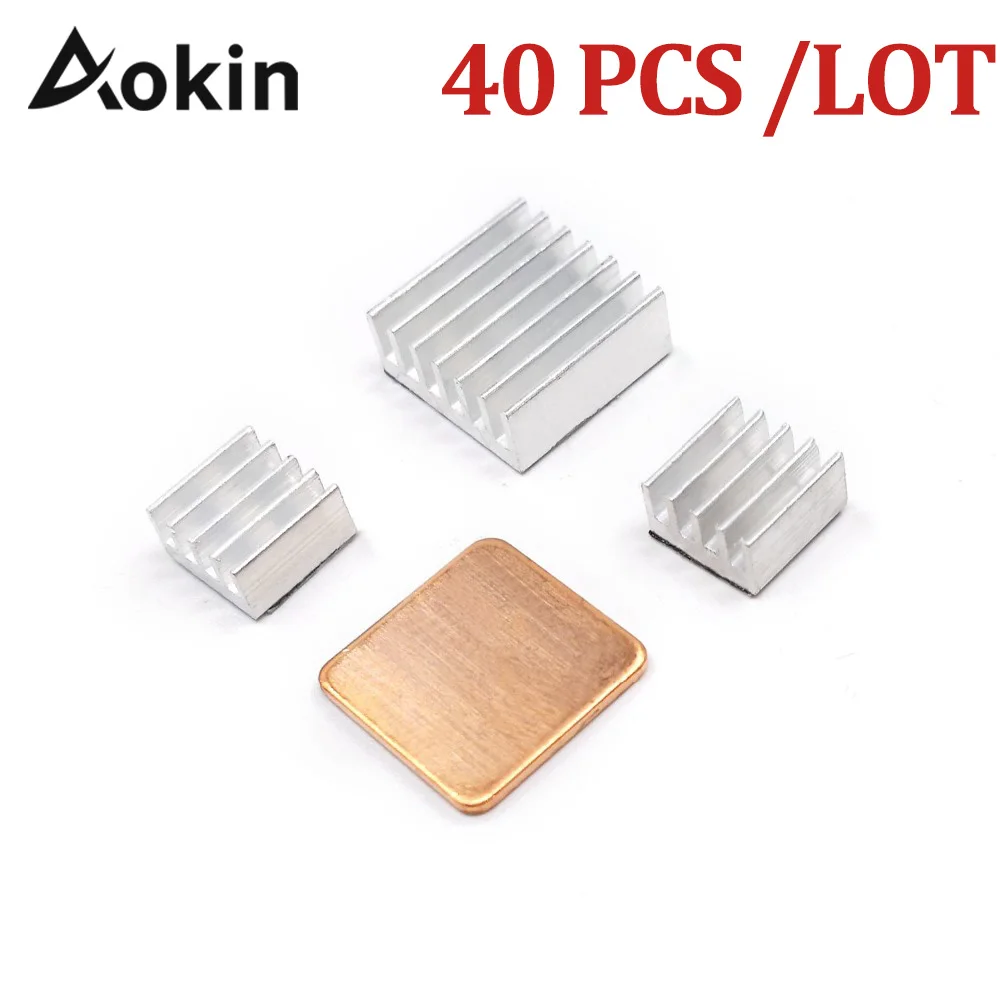 40 PCS Lot Raspberry Heatsink Kit Aluminum Heatsink for Raspberry Pi B B 2 3 Heatsink 1