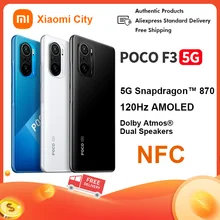 POCO F3 – Smartphone 5G NFC, Version globale, 6 go 128 go/8 go 256 go, Snapdragon 870 Octa core, écran AMOLED, Charge rapide 33W