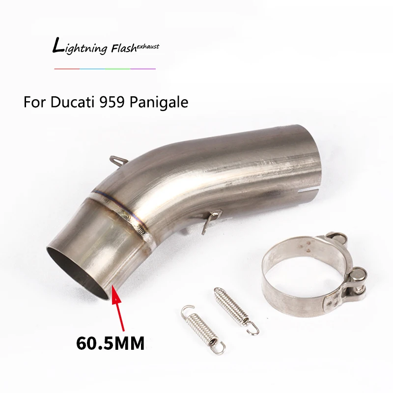 61 мм средняя труба для Ducati 959 Panigale мотоциклетная выхлопная из титанового сплава