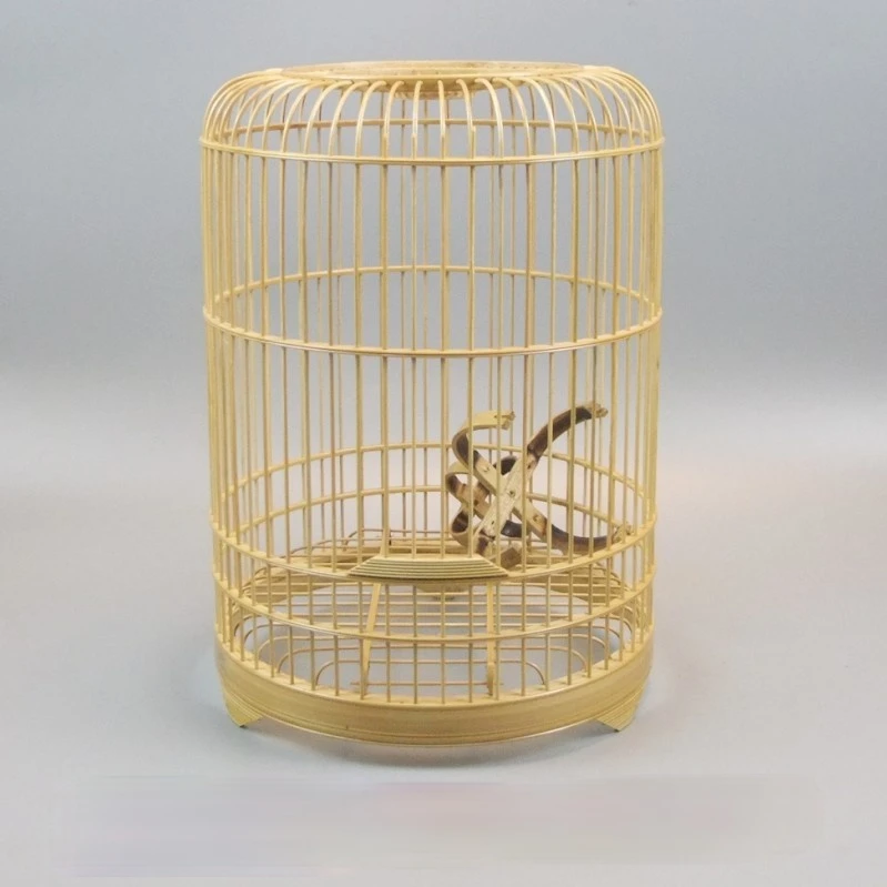 Jaula colgante de bambú Para pájaros, jaula grande de estilo chino Para exteriores, Suministros canarios Para Aves, Para y jaulas para pájaros| - AliExpress