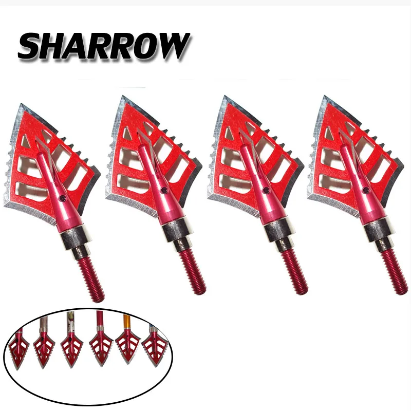 

6/12/24Pcs 2 Fixed Blade Arrowheads 120 Grain Screw-In Arrow Heads Arrow Tips Point For Arrow Hunting Shooting Accessories