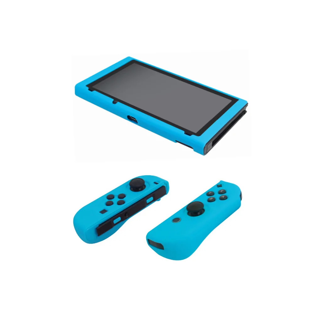 Силиконовый чехол для консолей nintendo Switch и Joy-Con Blue Защитная крышка 1707