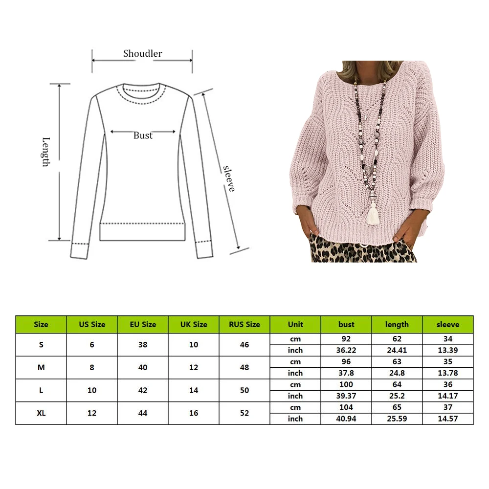 New Fashion Women Sweater Autumn Winter Long Sleeve Jumper Sweater Knitted Loose Casual O-neck Pullover Femme