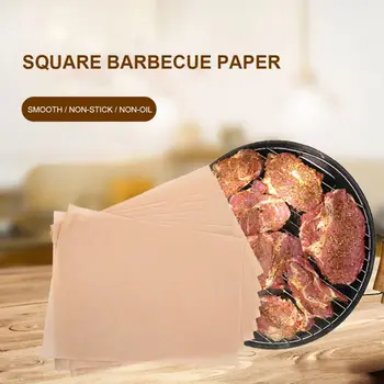 

100 Pcs Baking Silicone Oil Non-stick Steamer Pot Pad Parchment Paper Rectangle Cake Pan Liners Baking Paper Cake Pans