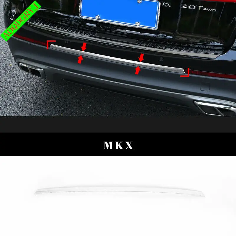 

Подходит для Lincoln MKX 2015-2018, хромированная крышка для заднего бампера из нержавеющей стали, молдинг, отделка, полоса, литье, автомобильные аксессуары