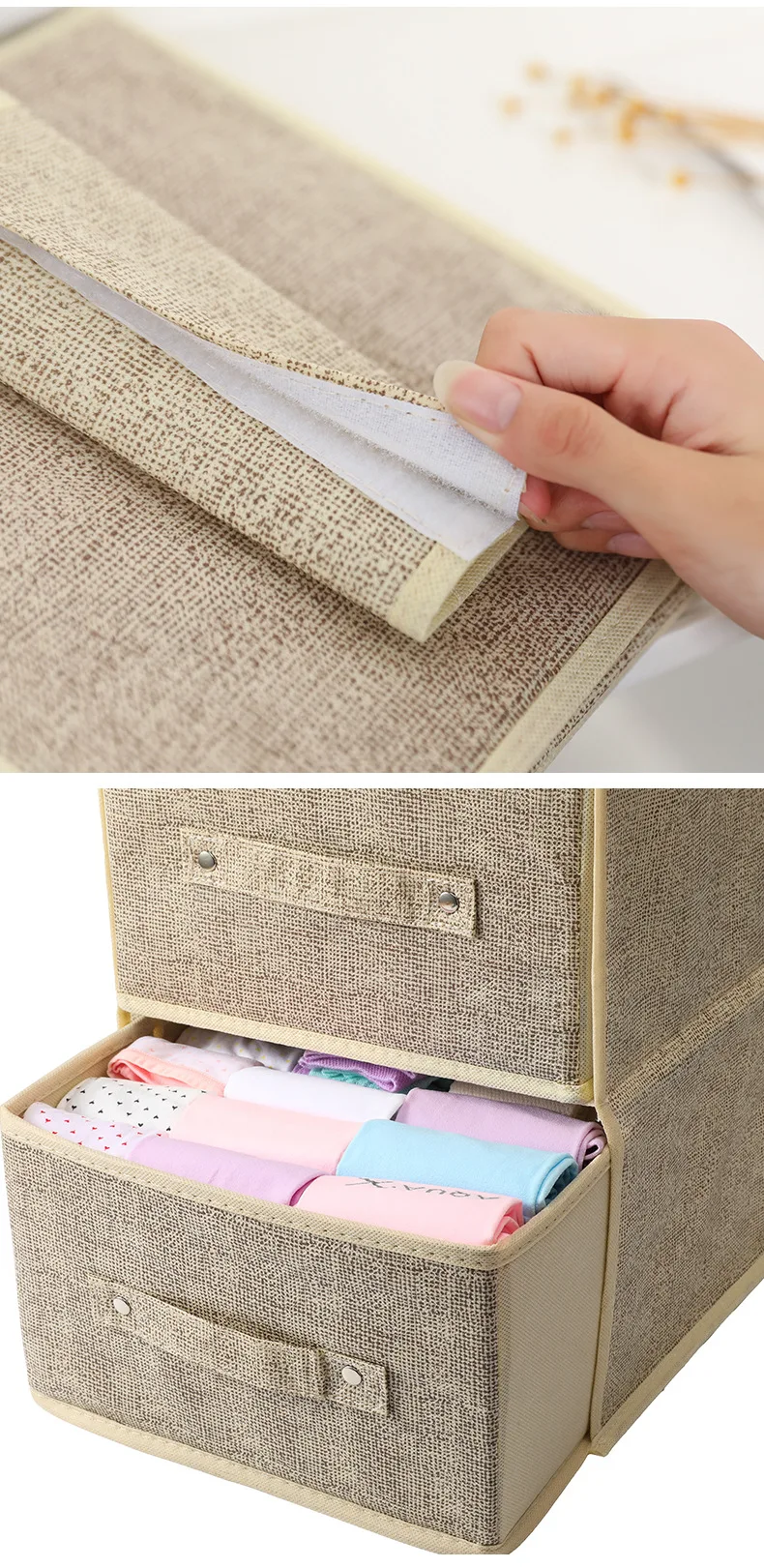 Hanging Wardrobe Organizer Bag Drawer Storage Box for Clothes Underwear Sock Bra