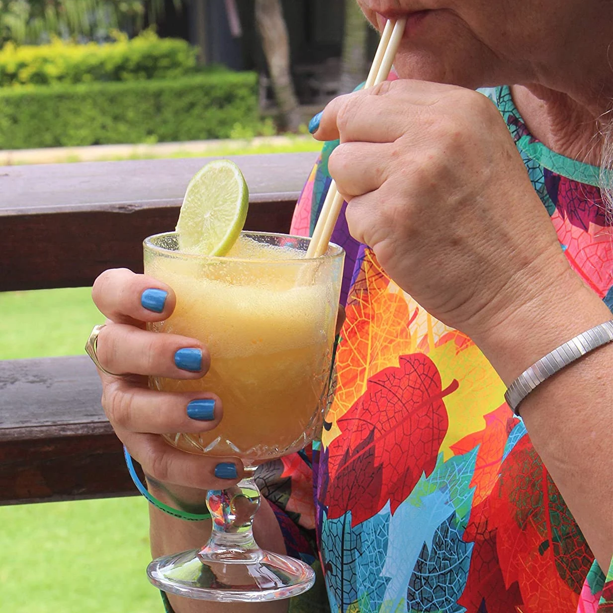 Description Picture 4 of itemPack of 100 Eco-friendly Biodegradable Drinking Straws Disposable Natural Wheat Straws Cocktail Straw Bar Milk Tea Drinks