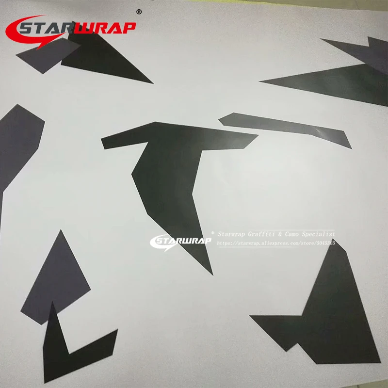 Star wrap камуфляжная виниловая обертка камуфляжная Наклейка Фольга стальная гарнитура для кузова обертывание ping