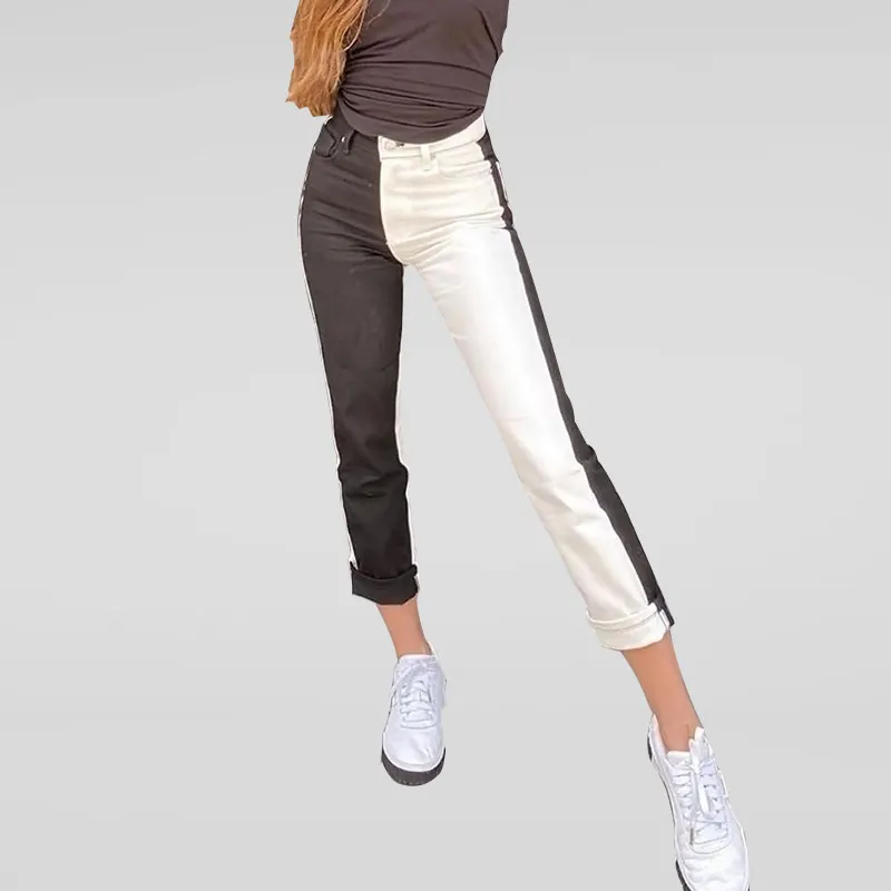 Two Color Jeans y2k Harem New Mom White 